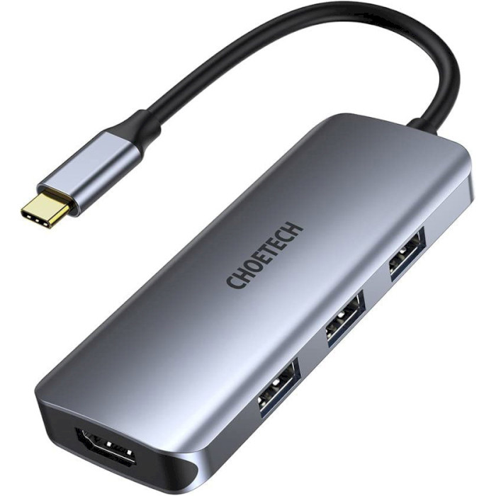 Порт-реплікатор CHOETECH M19 7-in-1 Multiport USB-C Hub (HUB-M19-GY)