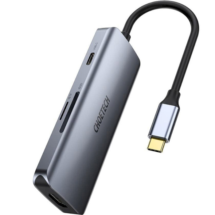 Порт-реплікатор CHOETECH M19 7-in-1 Multiport USB-C Hub (HUB-M19-GY)