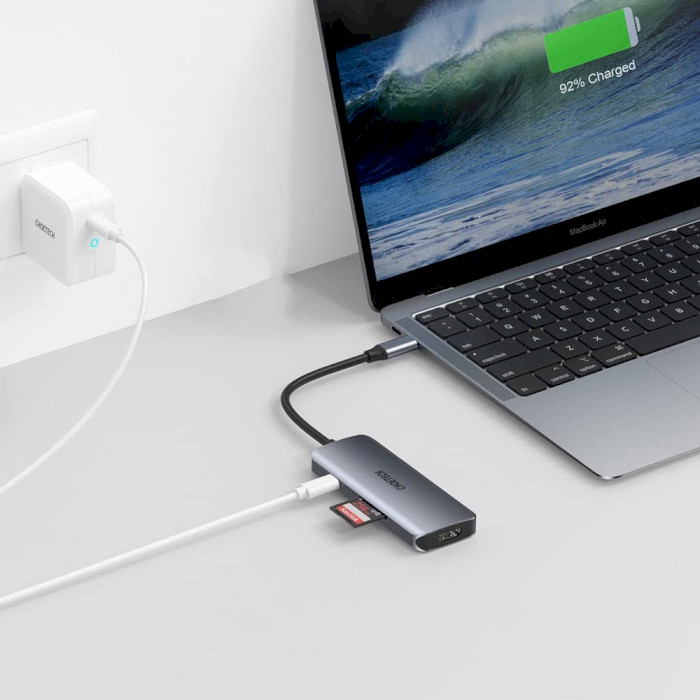 Порт-реплікатор CHOETECH M19 7-in-1 Multiport USB-C Hub (HUB-M19-GY)