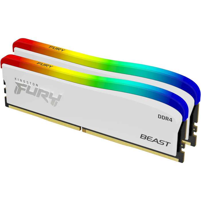 Модуль памяти KINGSTON FURY Beast RGB Special Edition White DDR4 3600MHz 16GB Kit 2x8GB (KF436C17BWAK2/16)