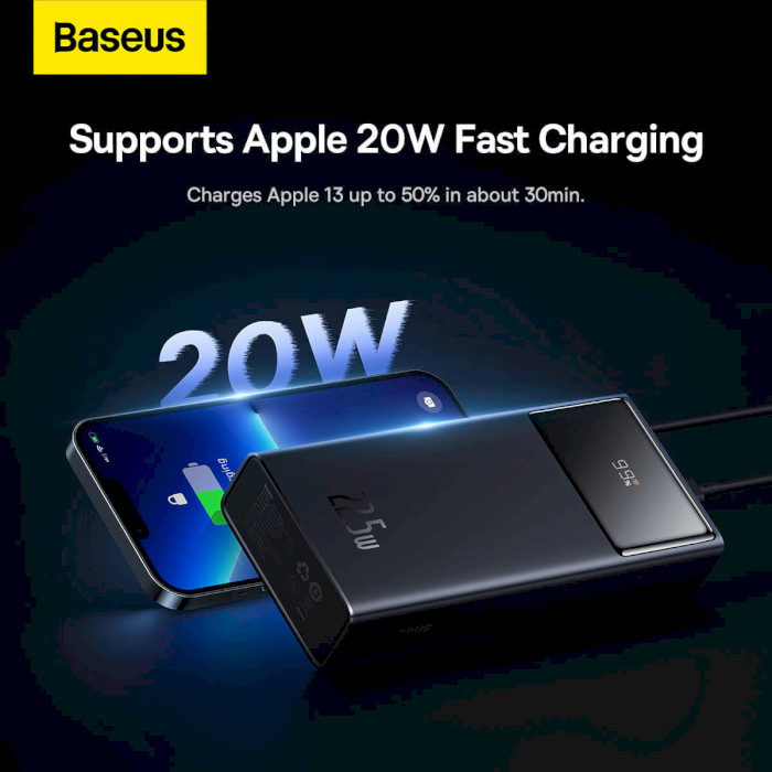 Повербанк BASEUS Star-Lord Digital Display Fast Charge Power Bank 22.5W 20000mAh Black (PPXJ060001)