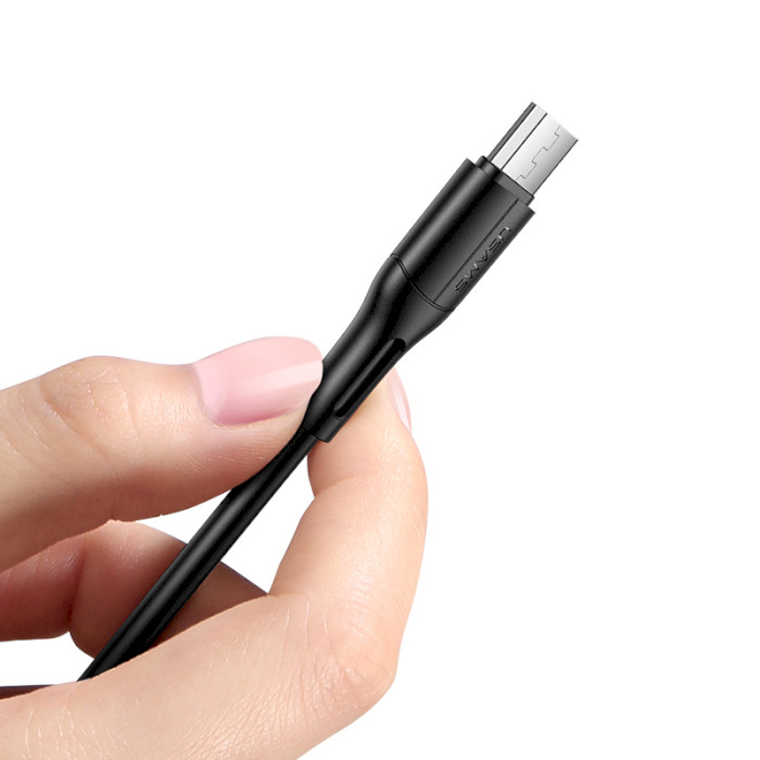 Кабель USAMS US-SJ502 U68 Micro Charging & Data Cable 1м Black (SJ502USB01)