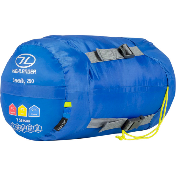Спальный мешок HIGHLANDER Serenity 250 -4°C Blue Left (SB185-BL)