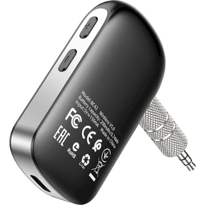 Bluetooth аудио адаптер BOROFONE BC42 In-car AUX BT Receiver (BC42B)