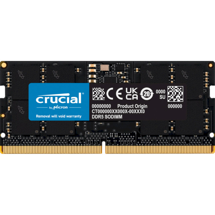 Модуль пам'яті CRUCIAL SO-DIMM DDR5 4800MHz 16GB (CT16G48C40S5)