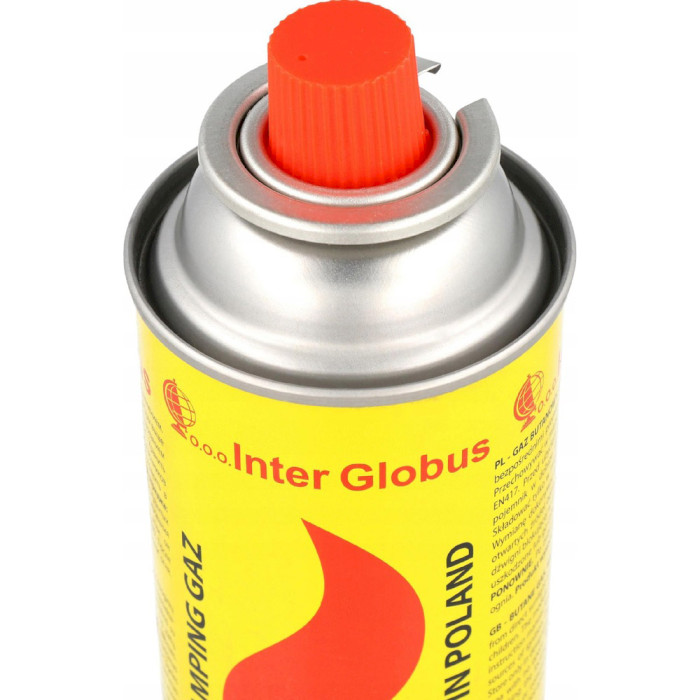 Газовий картридж (балон) для пальників INTER GLOBUS 225g/400ml