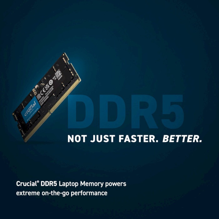 Модуль пам'яті CRUCIAL SO-DIMM DDR5 4800MHz 32GB (CT32G48C40S5)