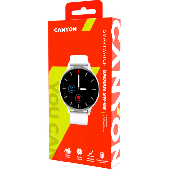 Смарт-часы CANYON SW-68 Badian Silver (CNS-SW68SS)