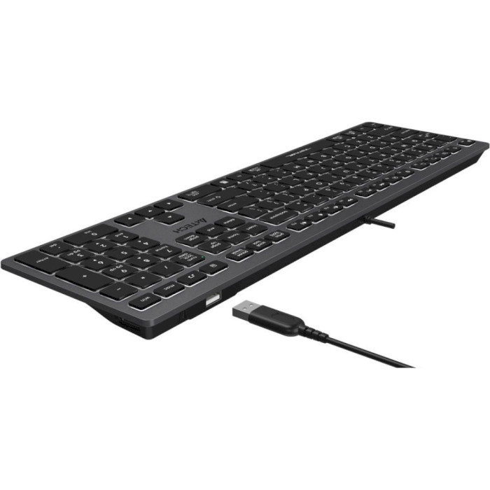 Клавіатура A4TECH Fstyler FX60H USB White backlit Gray