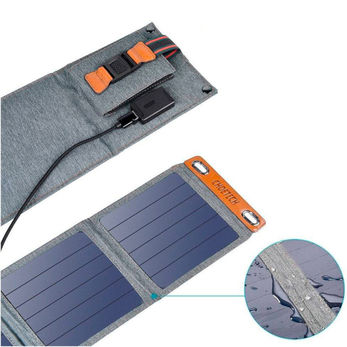 Портативна сонячна панель CHOETECH 14W 1xUSB-A (SC004)