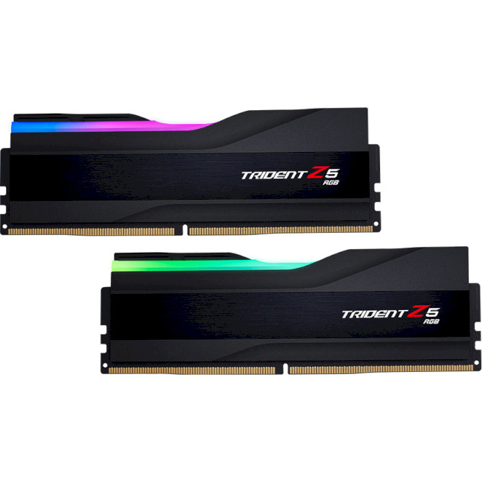 Модуль пам'яті G.SKILL Trident Z5 RGB Matte Black DDR5 6400MHz 64GB Kit 2x32GB (F5-6400J3239G32GX2-TZ5RK)