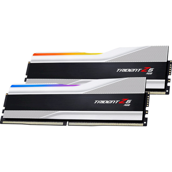 Модуль пам'яті G.SKILL Trident Z5 RGB Metallic Silver DDR5 6400MHz 64GB Kit 2x32GB (F5-6400J3239G32GX2-TZ5RS)