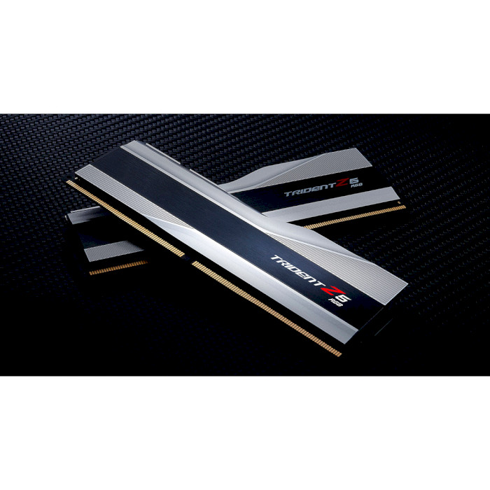 Модуль пам'яті G.SKILL Trident Z5 RGB Metallic Silver DDR5 6400MHz 64GB Kit 2x32GB (F5-6400J3239G32GX2-TZ5RS)