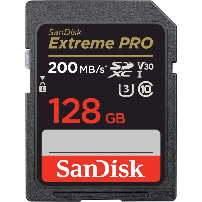Карта памяти SANDISK SDXC Extreme Pro 128GB UHS-I U3 V30 Class 10 (SDSDXXD-128G-GN4IN)