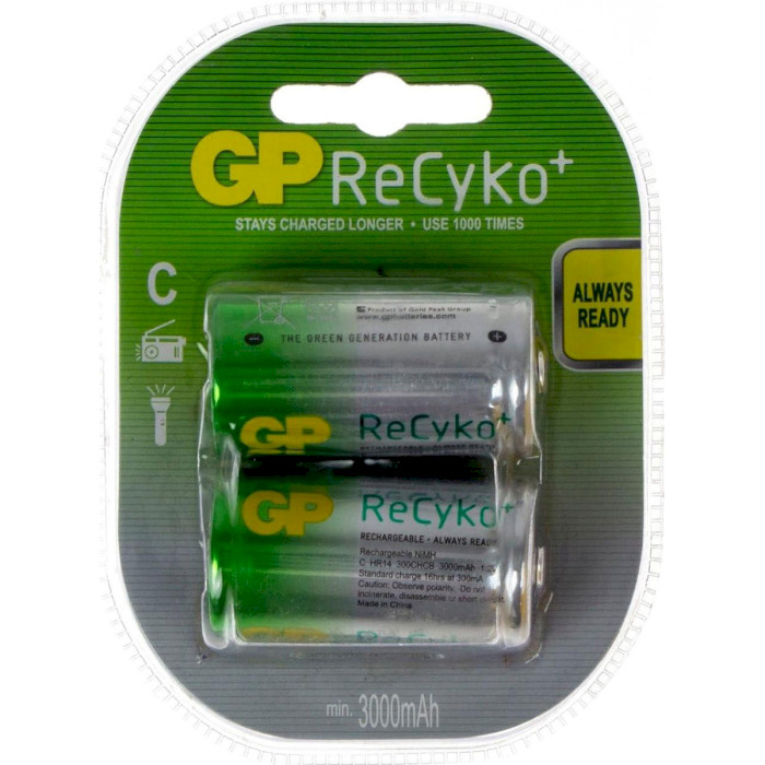 Акумулятор GP ReCyko+ C 3000mAh 2шт/уп (300CHCBE-GB2)