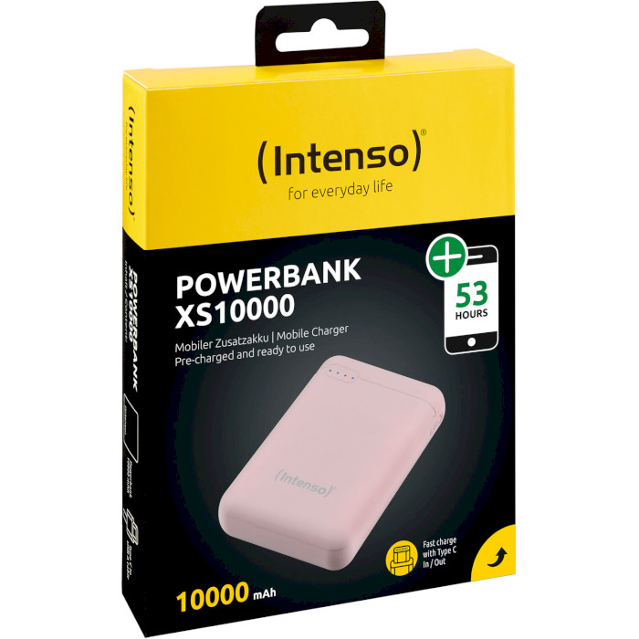 Повербанк INTENSO XS10000 1xUSB-C, 1xUSB-A 10000mAh Pink (7313533)