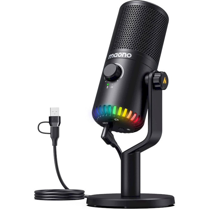 Мікрофон для стримінгу/подкастів MAONO DM30 Black
