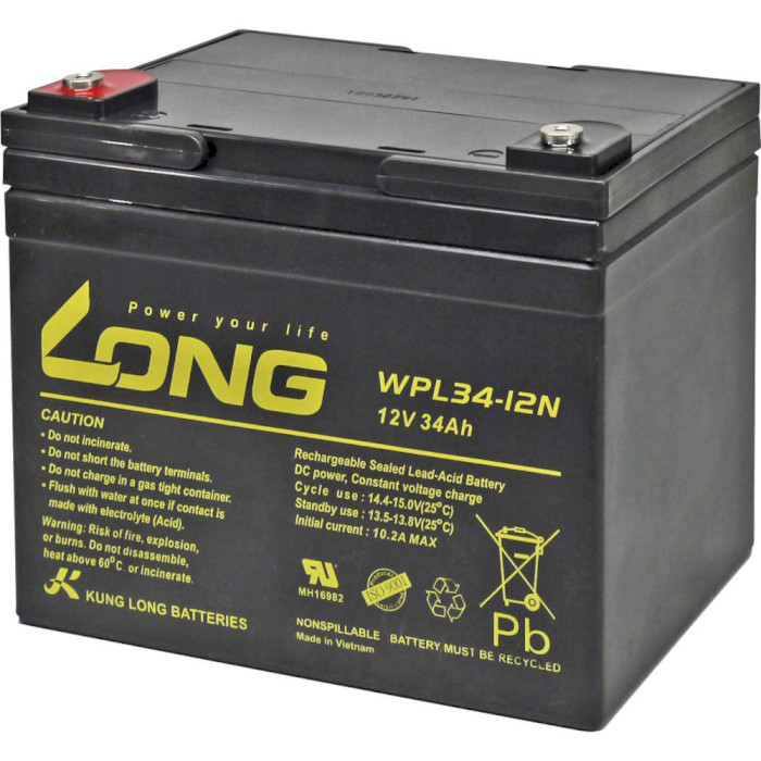 Аккумуляторная батарея KUNG LONG WPL34-12 (12В, 34Ач)