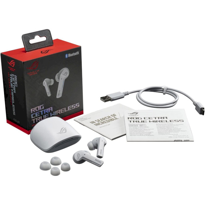 Навушники геймерскі ASUS ROG Cetra True Wireless White (90YH03X1-B5UA00)