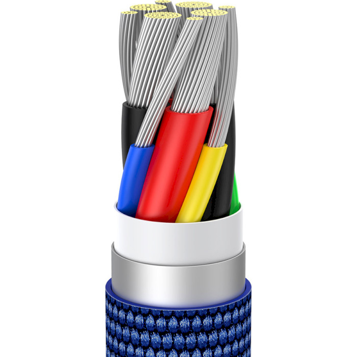 Кабель BASEUS Crystal Shine Series Fast Charging Data Cable Type-C to Type-C 100W 1.2м Blue (CAJY000603)