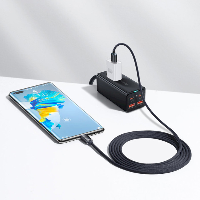 Кабель BASEUS Crystal Shine Series Fast Charging Data Cable USB to Type-C 100W 2м Black (CAJY000501)