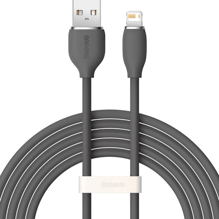 Кабель BASEUS Jelly Liquid Silica Gel Fast Charging Data Cable USB to iP 2.4A 2м Black (CAGD000101)