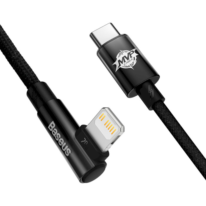 Кабель BASEUS MVP 2 Elbow-shaped Fast Charging Data Cable Type-C to iP 20W 1м Black (CAVP000201)