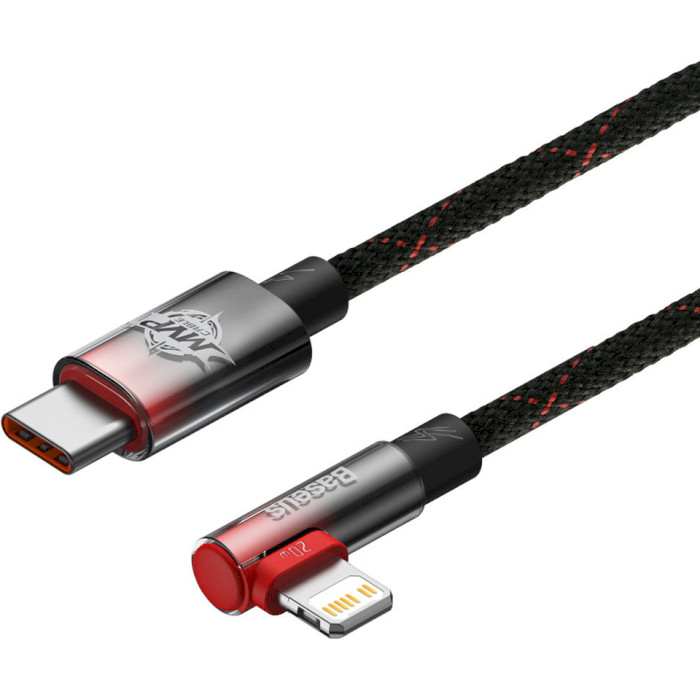 Кабель BASEUS MVP 2 Elbow-shaped Fast Charging Data Cable Type-C to iP 20W 1м Black/Red (CAVP000220)