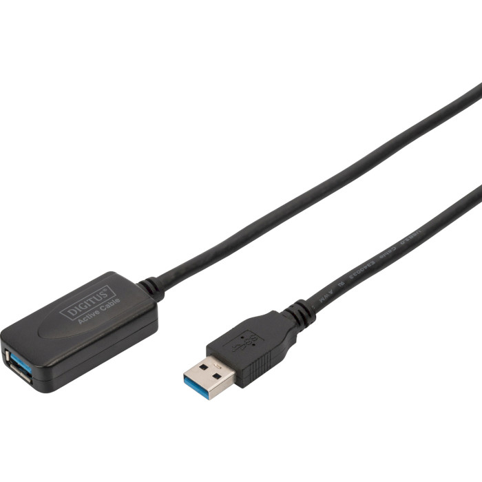 Активный USB удлинитель DIGITUS USB3.0 AM/AF 5м Black (DA-73104)