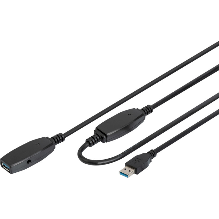 Активний USB подовжувач DIGITUS USB3.2 AM/AF 15м Black (DA-73106)