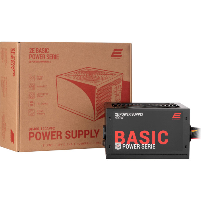 Блок живлення 400W 2E Basic Power BP400 (2E-BP400-120APFC)