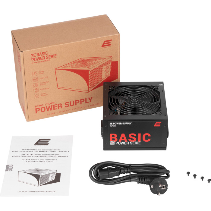 Блок живлення 400W 2E Basic Power BP400 (2E-BP400-120APFC)