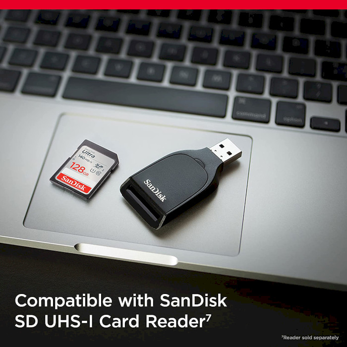 Карта памяти SANDISK SDXC Ultra 128GB UHS-I Class 10 (SDSDUNB-128G-GN6IN)