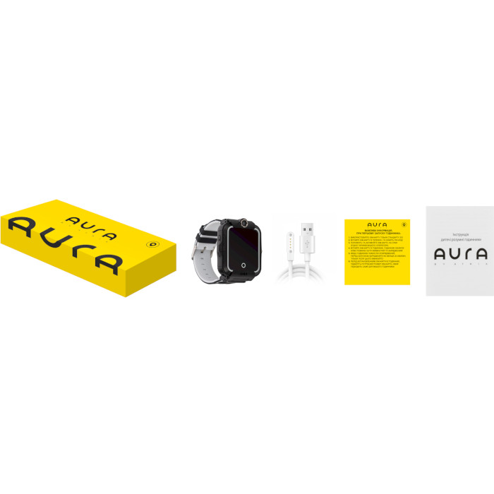 Дитячий смарт-годинник AURA A4 4G Wi-Fi Black