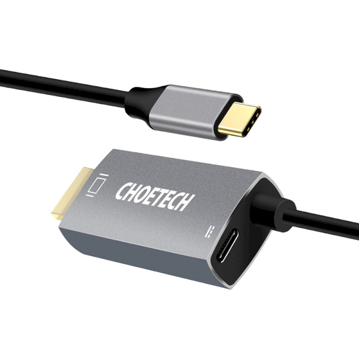 Кабель CHOETECH USB-C - HDMI v2.0 1.8м Gray (XCH-M180GY)