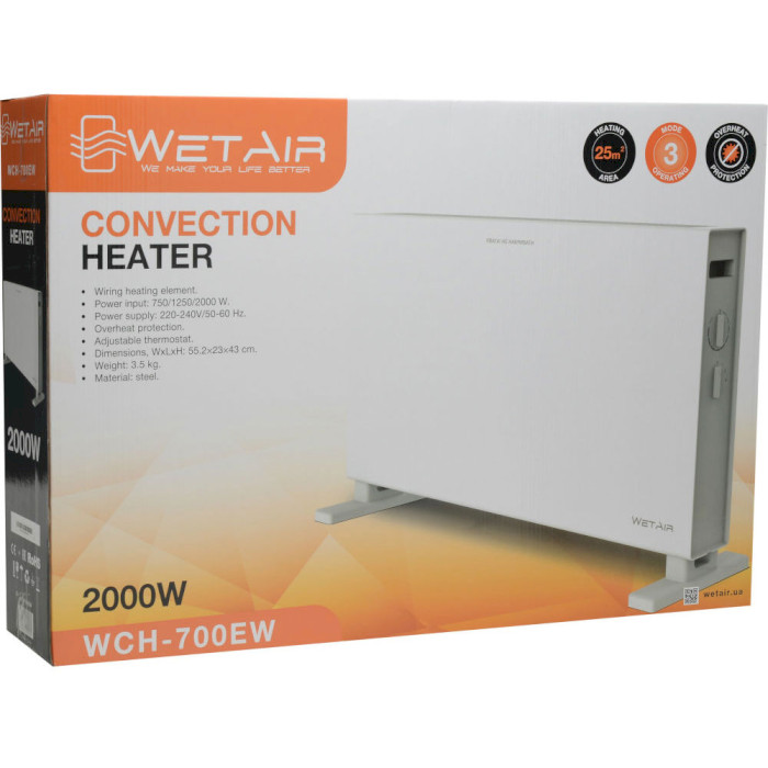 Электрический конвектор WETAIR WCH-700EW, 2000 Вт
