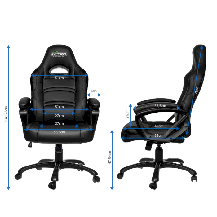 Кресло геймерское GAMEMAX GCR07 - Nitro Concepts Black