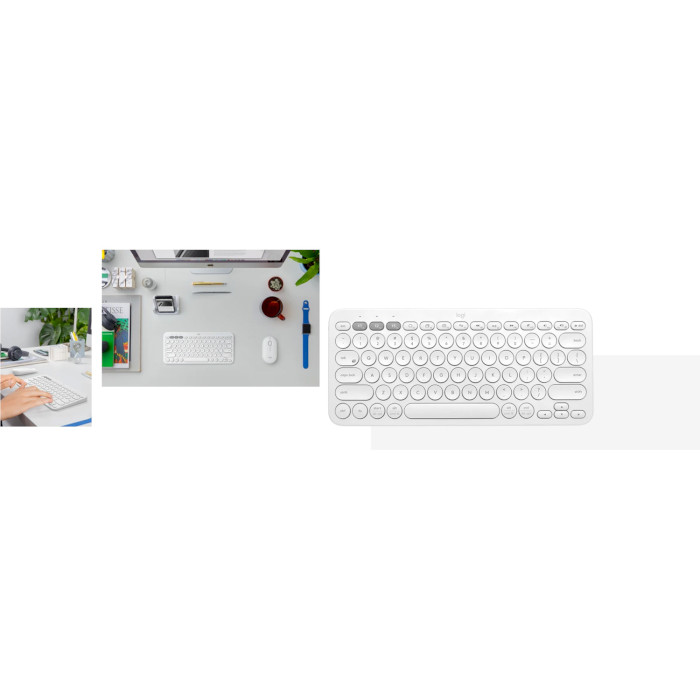 Клавіатура бездротова LOGITECH K380 Multi-Device Bluetooth UA Off-White (920-009868)