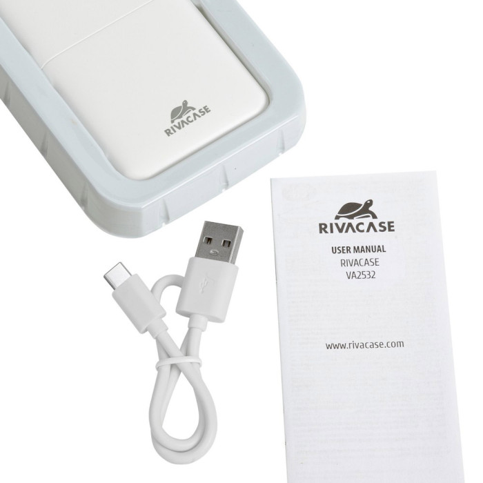 Повербанк RIVACASE Rivapower VA2532 QC/PD 20W 10000mAh White