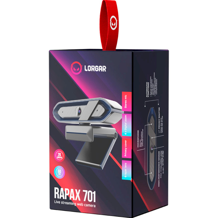 Веб-камера LORGAR Rapax 701 Black (LRG-SC701BL)