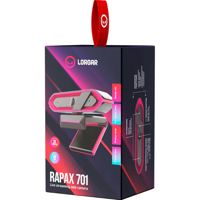 Веб-камера LORGAR Rapax 701 Pink (LRG-SC701PK)