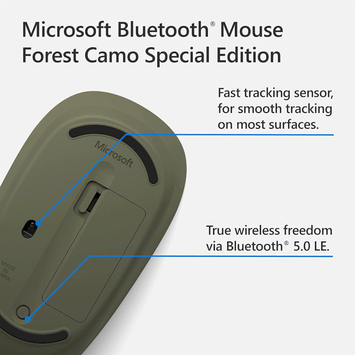 Миша MICROSOFT Bluetooth Mouse Green Camo (8KX-00036)