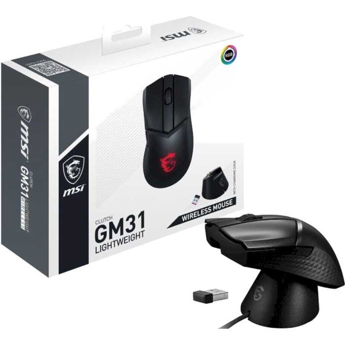 Миша ігрова MSI Clutch GM31 Lightweight Wireless (S12-4300980-CLA)