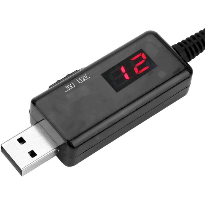 Кабель питания USB to DC KEWEISI 5V - 9V/12V 5.5x2.5mm + 3.5x1.35mm 0.8м