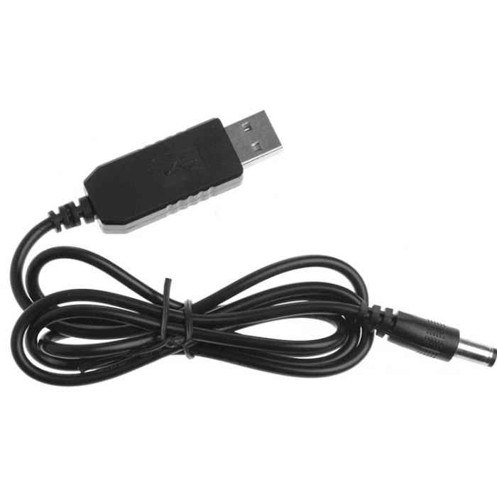 Кабель живлення USB to DC XOKO 5.5x2.1mm 5V to 12V 0.95м Black (XK-DC512)