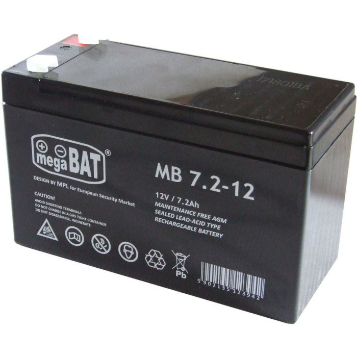 Аккумуляторная батарея MEGABAT MB 7.2-12 (12В, 7.2Ач)