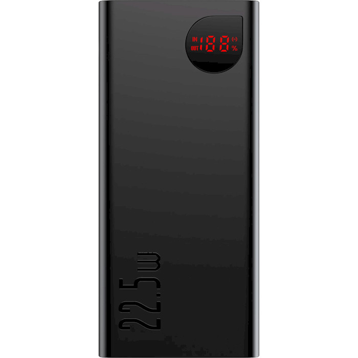 Повербанк BASEUS Adaman Metal Digital Display Quick Charge Power Bank 22.5W 2021 Editon 10000mAh Black (PPAD070001)