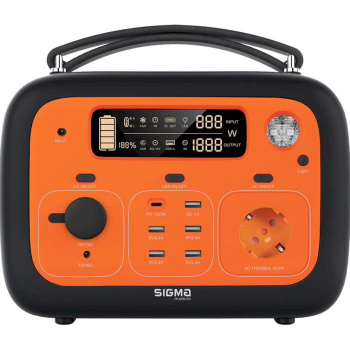 Зарядна станція SIGMA MOBILE X-power SI140APS Black/Orange