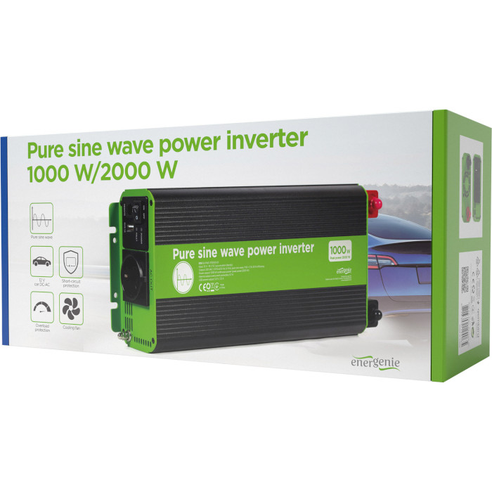 Інвертор напруги ENERGENIE EG-PWC-PS1000-01 12V/220V 1000W