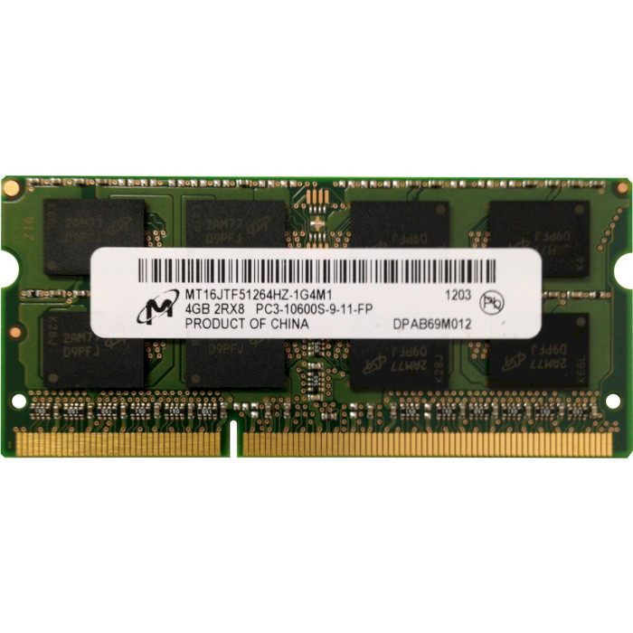 Модуль пам'яті MICRON SO-DIMM DDR3 1333MHz 4GB (MT16JTF51264HZ-1G4M1)